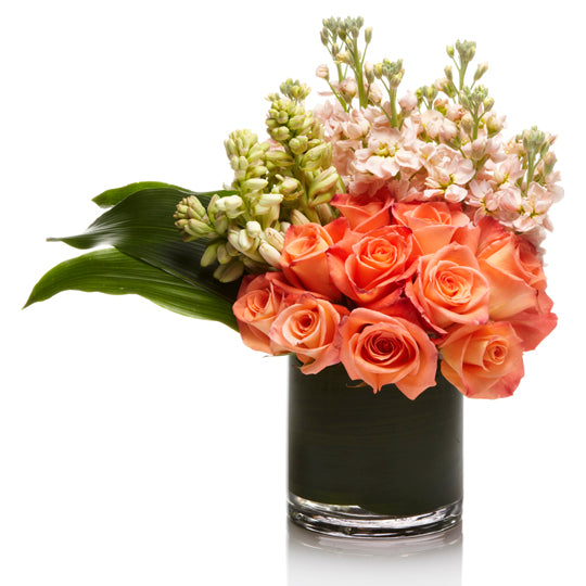 Luxury Peach and Pink Floral Arrangement  - H.Bloom