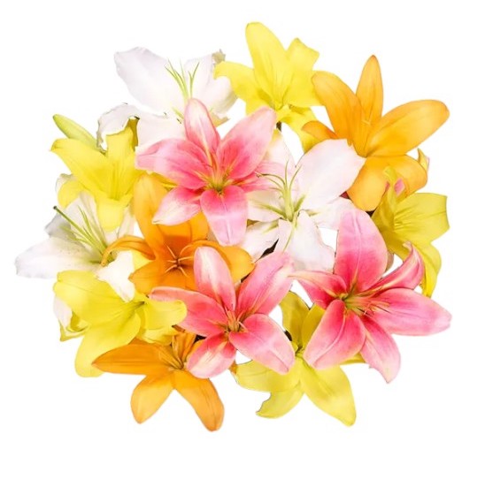 orange lily flower arrangement Vibrant Lily Bouquet – H.Bloom