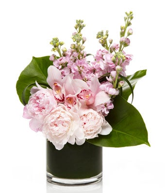 Premium Pink Peonies with White Orchids - H.Bloom