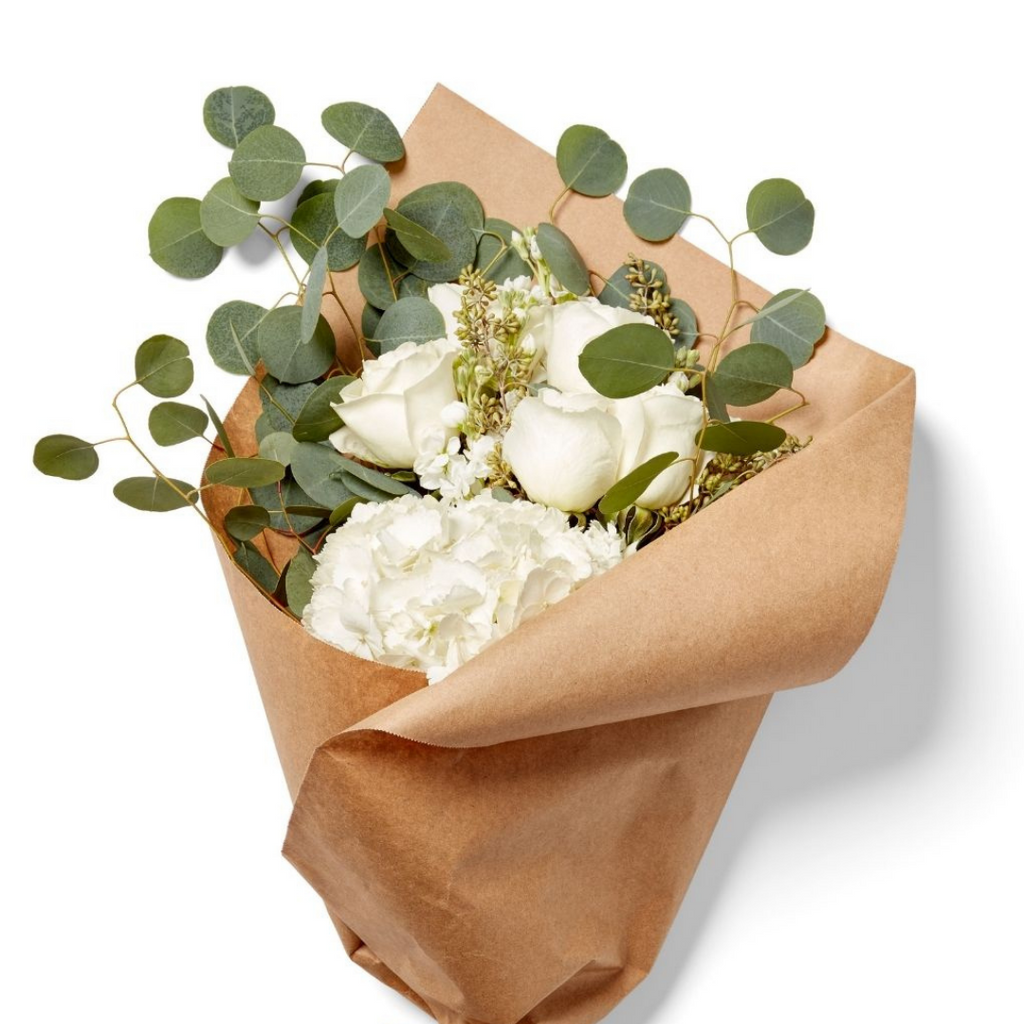 Hand-Crafted Bouquet in Brown Paper