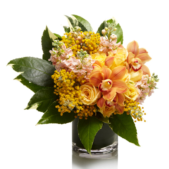 An Elegant Arrangement of Yellow Roses and Seasonal Fillers - H.Bloom